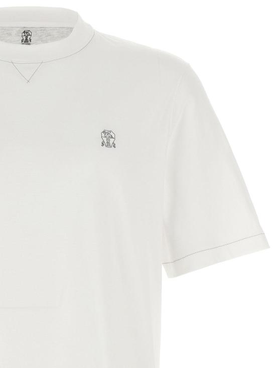 26SS 브루넬로 쿠치넬리 반팔 티셔츠 M0B131328GCDJ74 White - BRUNELLO CUCINELLI