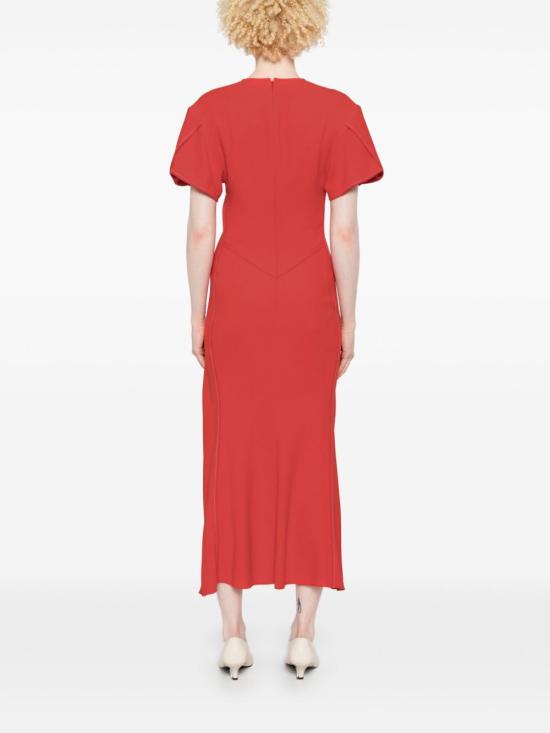 25SS 빅토리아 베컴 미디 원피스 1125WDR005195B1991 red - VICTORIA BECKHAM