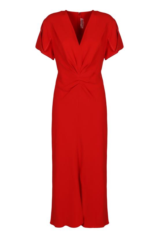 25SS 빅토리아 베컴 미디 원피스 1125WDR005195B1991 red