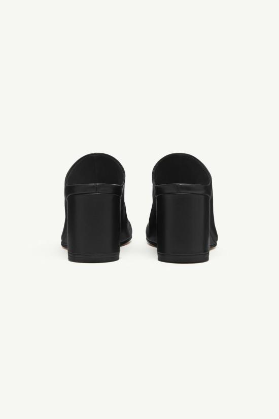 25SS MM6 메종마르지엘라 어시메트릭 토 레더 뮬  S66WX0066P5000T8013 black - MM6 MAISON MARGIELA