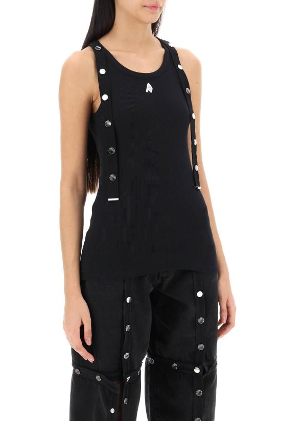  디 아티코 반팔 티셔츠 241WCT229J038100 black - THE ATTICO