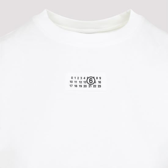  MM6 메종마르지엘라 뉴메릭 코튼 저지 티셔츠 S52GC0327S24312101 White - MM6 MAISON MARGIELA