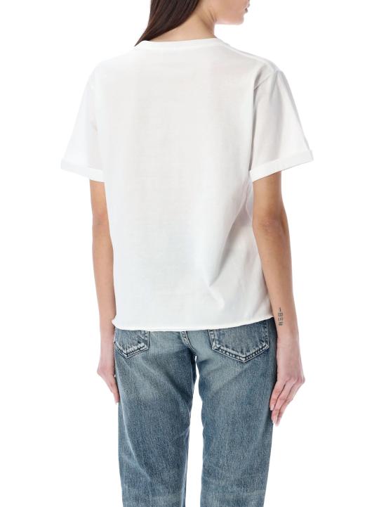  생로랑 보이프렌드 핏 숏슬리브 티셔츠 460876 YB2DQ9000 WHITE - SAINT LAURENT