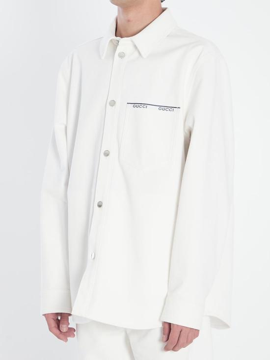 25FW 구찌 반팔 셔츠 1148421 834538 XDC6Q 9061 WHITE - GUCCI