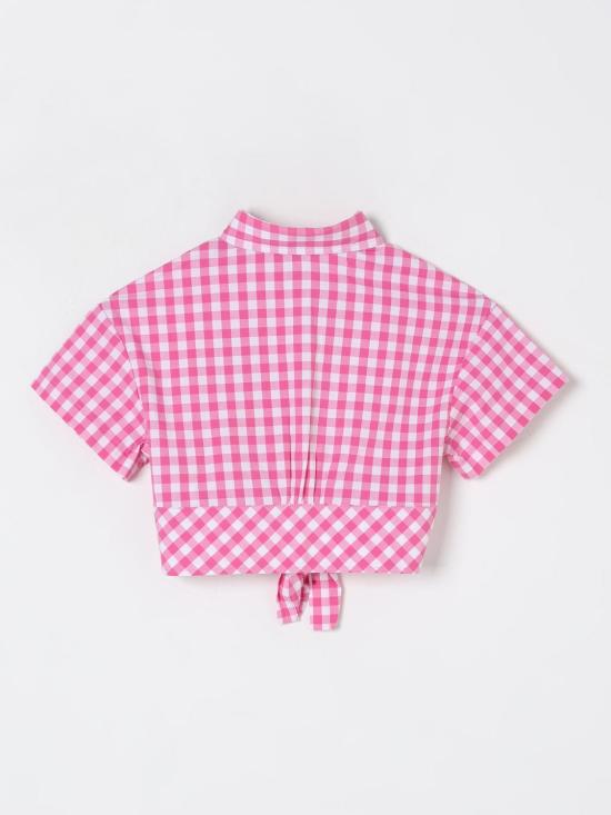 25SS [키즈] 모스키노 셔츠 HDC021LME04 83541 White - MOSCHINO