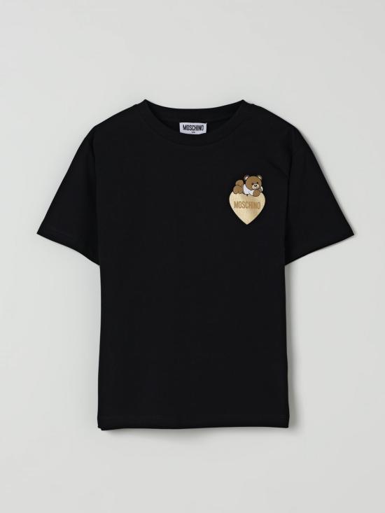 25SS [키즈] 모스키노 티셔츠 HGM060LBA11 60100 Black