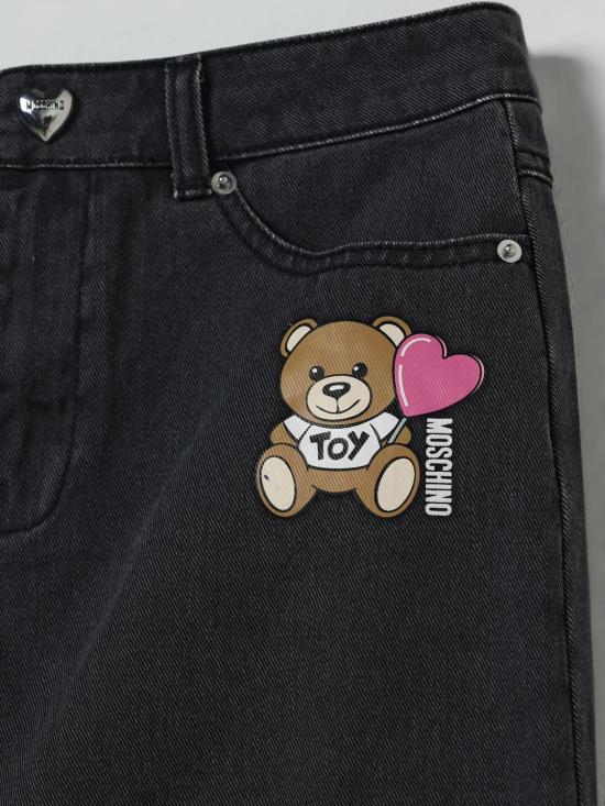 25FW [키즈] 모스키노 스커트 HAJ03MLOA14 60100 Black - MOSCHINO