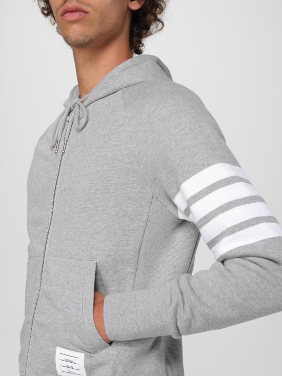 25FW 톰브라운 집업 니트 MJT022H00535 068 Grey - THOM BROWNE