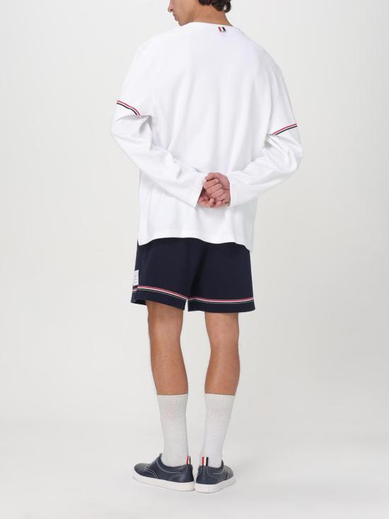 25FW 톰브라운 반팔 티셔츠 MJS281AJ0199 100 White - THOM BROWNE