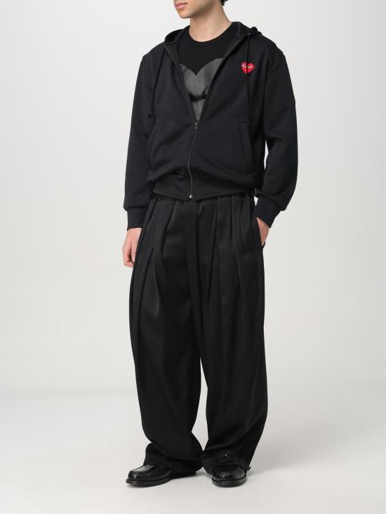 26SS 꼼데가르송 레드 하트 후드 집업 AXT172051 1 Black - COMME DES GARCONS
