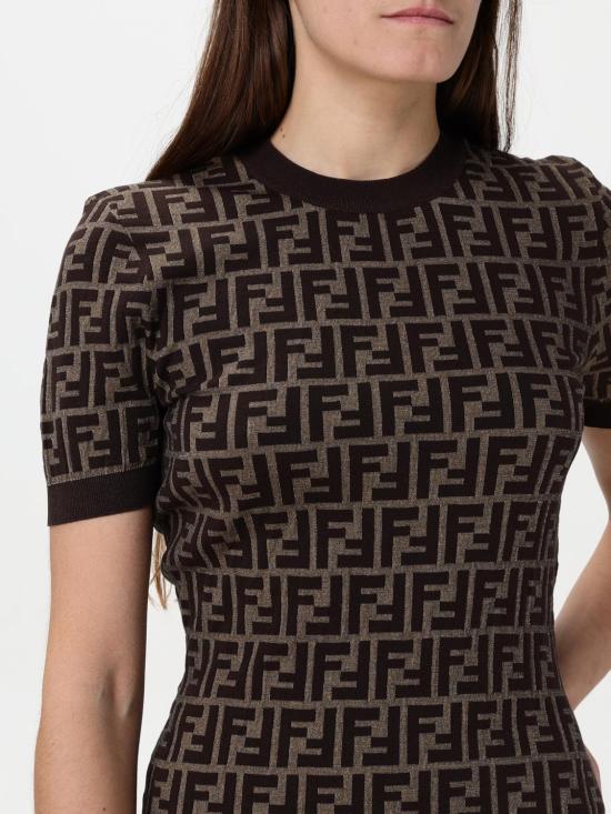 26SS 펜디 FF 코튼 스웨터 FZXC72ASJT F0GGE Tobacco - FENDI