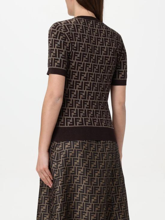 26SS 펜디 FF 코튼 스웨터 FZXC72ASJT F0GGE Tobacco - FENDI