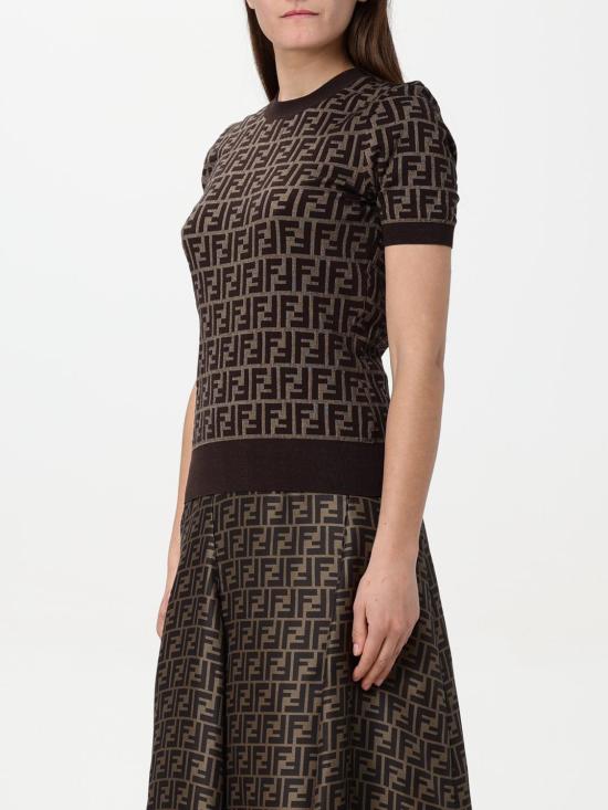 26SS 펜디 FF 코튼 스웨터 FZXC72ASJT F0GGE Tobacco - FENDI