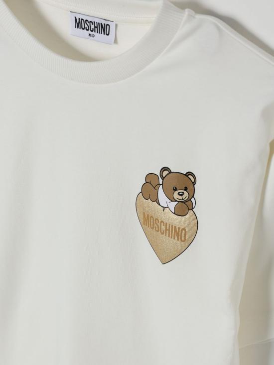 25SS [키즈] 모스키노 티셔츠 HGM060LBA11 10063 White - MOSCHINO