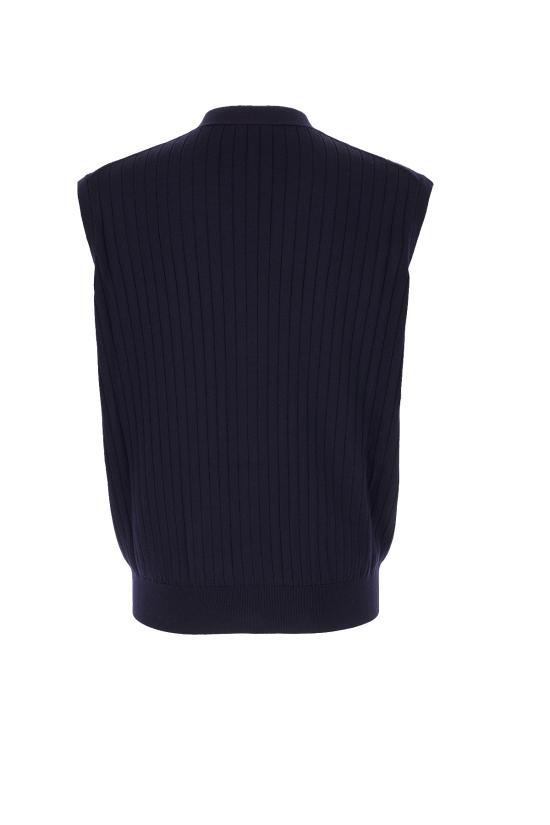 25FW 보테가베네타 니트 베스트 835333V5L70 4140 Blu - BOTTEGA VENETA