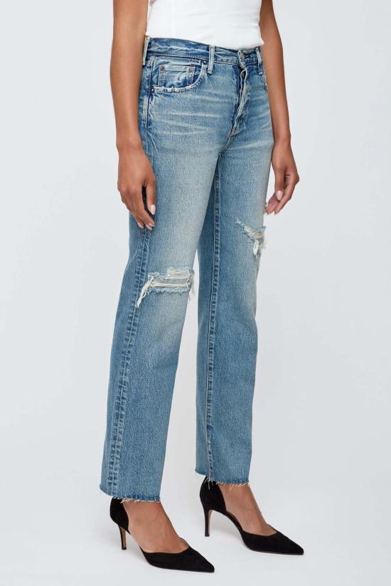  마우지 데님 팬츠 무시 에지미어 스트레이트 진 - MOUSSY