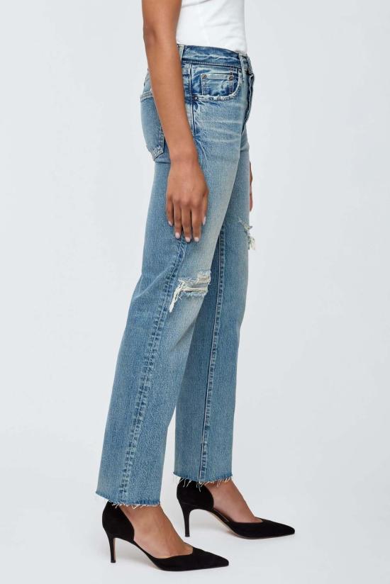  마우지 데님 팬츠 무시 에지미어 스트레이트 진 - MOUSSY