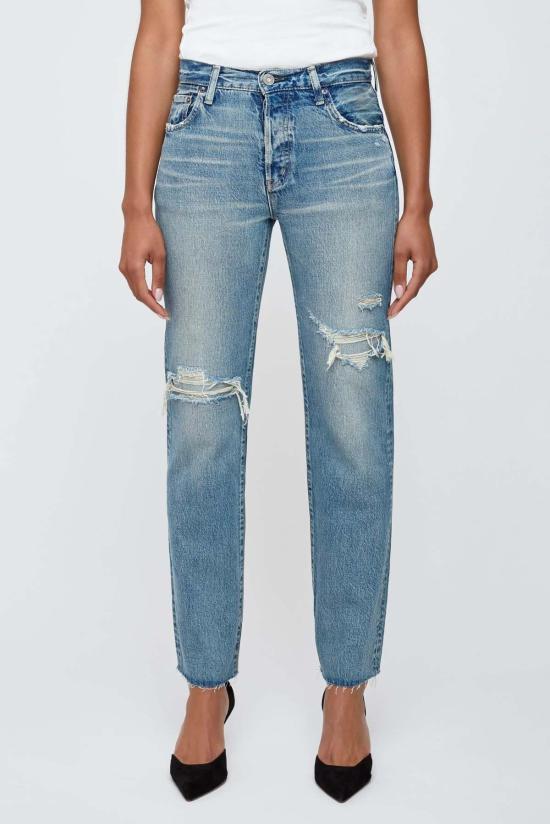  마우지 데님 팬츠 무시 에지미어 스트레이트 진