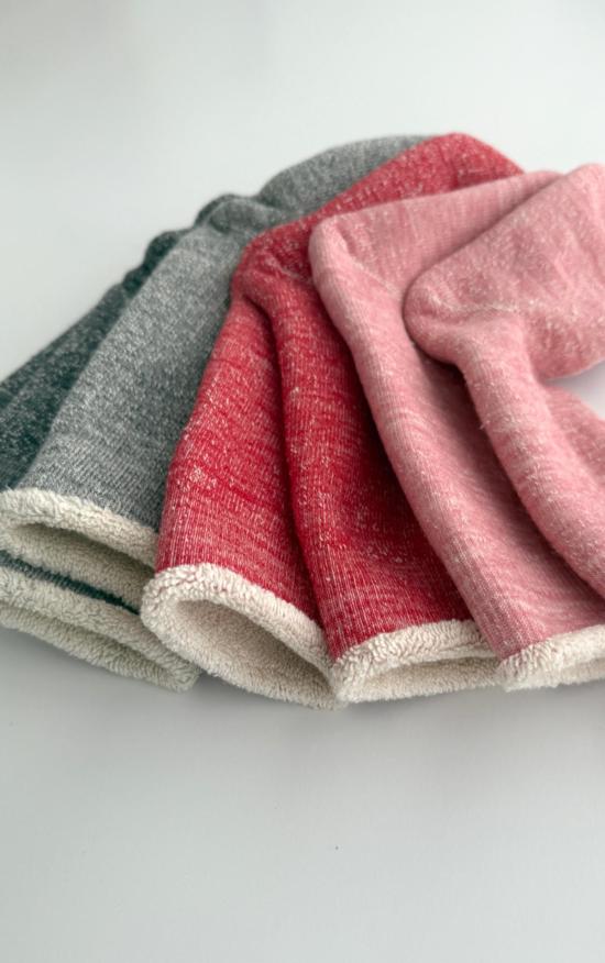  로토토 양말 더블 페이스 크루  헤더 그레이 - ROTOTO