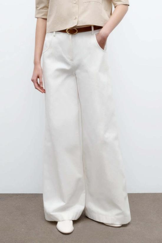  티더블유피 스트레이트 팬츠 Twp Dee's 코튼 리넨 트윌 아이보리 팬츠