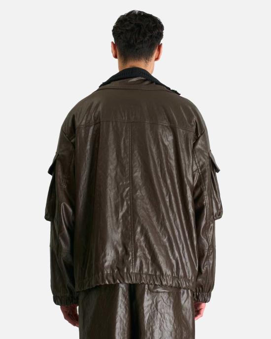  드리스 반 노튼 가죽 자켓 Dries Van Noten Vow Bis 재킷 - DRIES VAN NOTEN