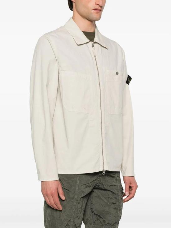  스톤 아일랜드 밀 스펙 스트레치 립스탑-TC 오버셔츠 K1S15 1200012 S0063 V0095 SAND DOM - STONE ISLAND