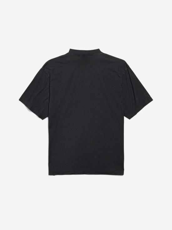 25FW 발렌시아가 반팔 셔츠 764235TSVR2 1041FADED WA Black - BALENCIAGA