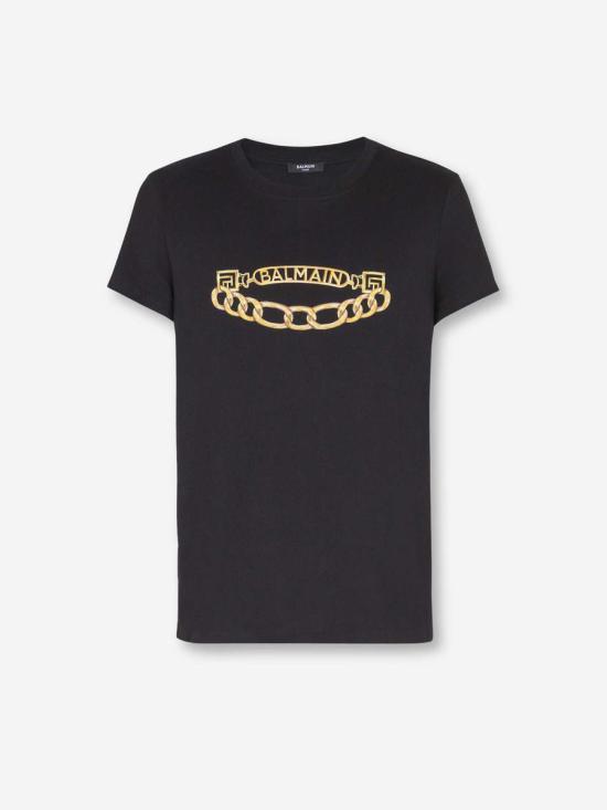 25FW 발망 반팔 셔츠 FH1EF000GE97 EADNOIR OR Black