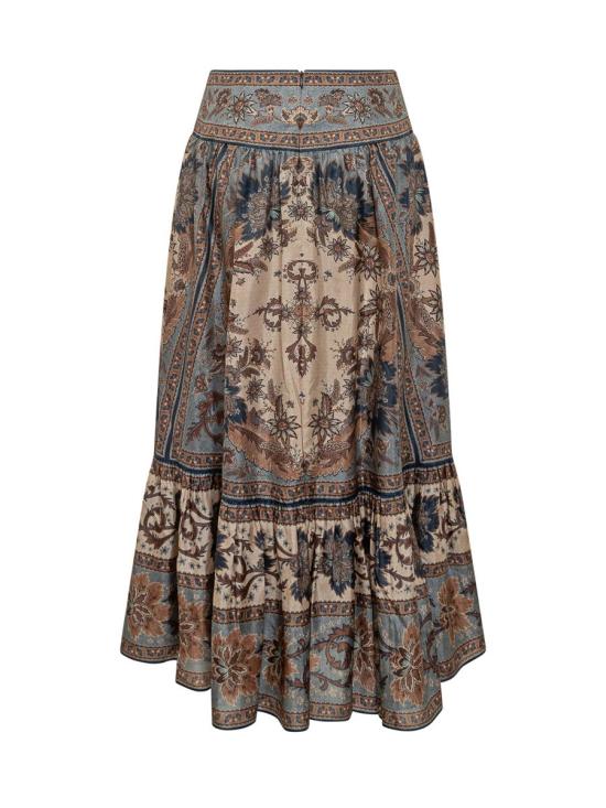 25FW 짐머만 스커트 3479SSS253 BLCMINFLO BLUE - ZIMMERMANN