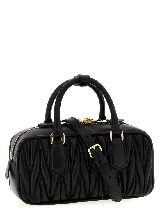26FW 미우미우 아르카디 로고 토트백 5BB142VOONAN88F0002 Black - MIU MIU