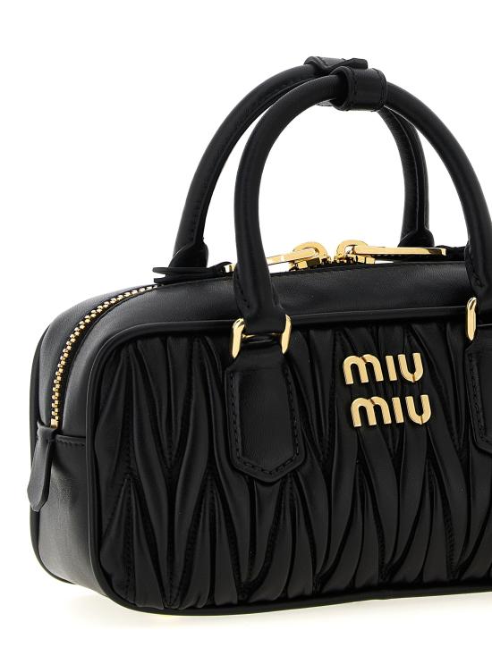 26FW 미우미우 아르카디 로고 토트백 5BB142VOONAN88F0002 Black - MIU MIU