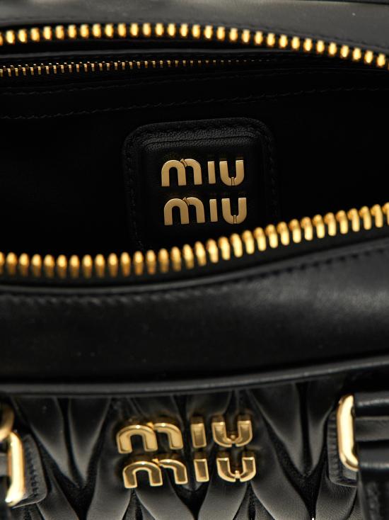 26FW 미우미우 아르카디 로고 토트백 5BB142VOONAN88F0002 Black - MIU MIU