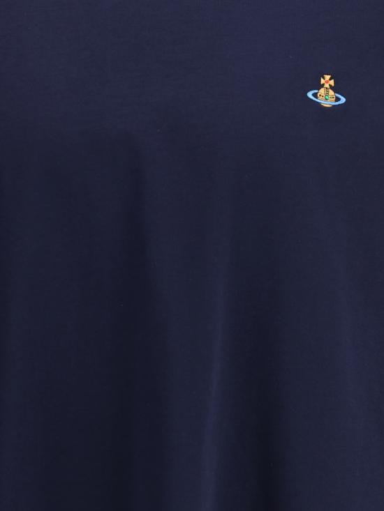 26SS 비비안웨스트우드 클래식 ORB 로고 티셔츠 3G010013J001M K410 BLUE - VIVIENNE WESTWOOD