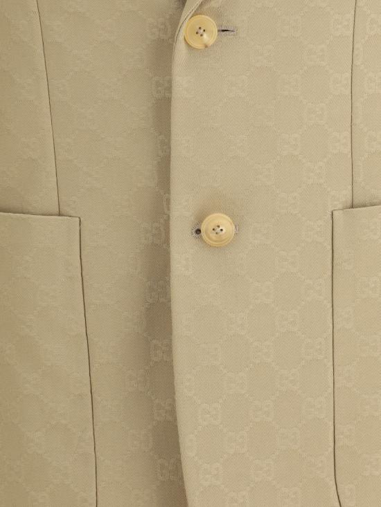 25FW 구찌 코튼 개버딘 자카드 자켓 827953Z7AP6 2159 BEIGE - GUCCI