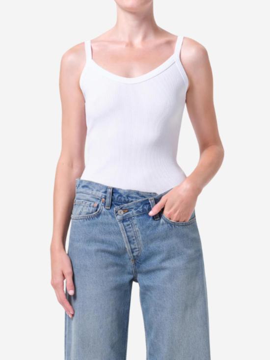  에이골디 민소매 티셔츠 아골데 조던 탱크 화이트 - AGOLDE