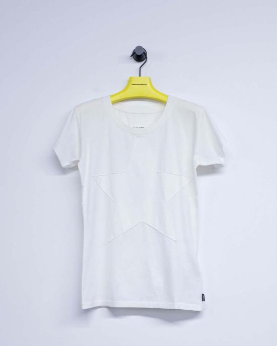  MM6 메종마르지엘라 반팔 티셔츠 Mm6 메종 마르지엘라 패치워크 슬림 티셔츠 - MM6 MAISON MARGIELA