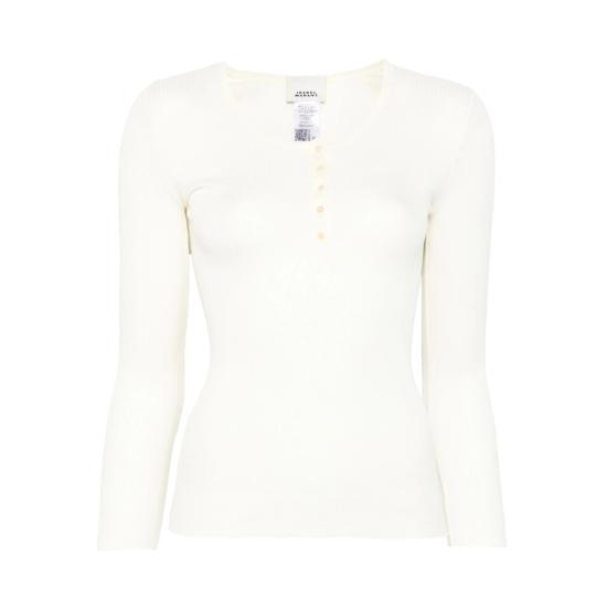 25FW 이자벨마랑 긴팔 티셔츠 C1N03I T0020FB 23EC WHITE