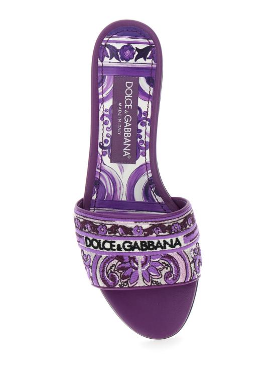 25FW 돌체앤가바나 뮬/슬리퍼 CQ0571AV804I03TN Violet - DOLCE & GABBANA