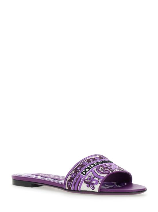 25FW 돌체앤가바나 뮬/슬리퍼 CQ0571AV804I03TN Violet - DOLCE & GABBANA