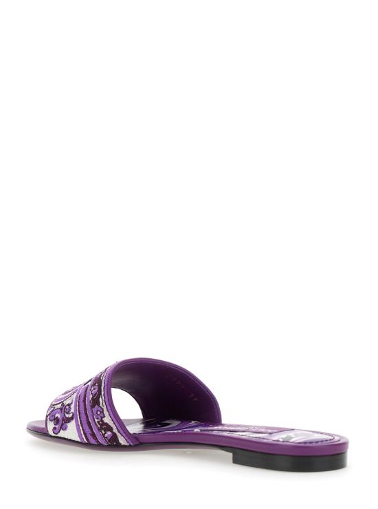 25FW 돌체앤가바나 뮬/슬리퍼 CQ0571AV804I03TN Violet - DOLCE & GABBANA