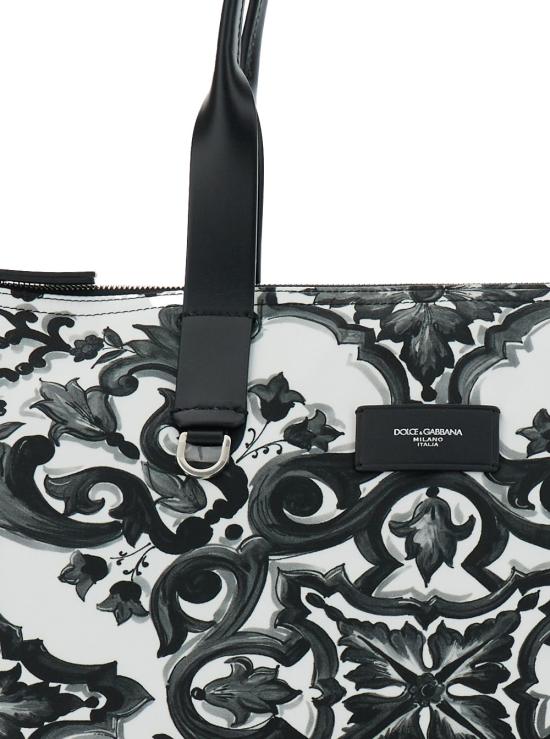 25FW 돌체앤가바나 토트백 BM2375AP613IZ3TN White black - DOLCE & GABBANA