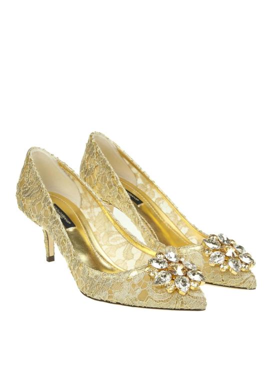 26SS 돌체앤가바나 Lurex lace rainbow 펌프스 CD0066AE63780997 Gold - DOLCE & GABBANA