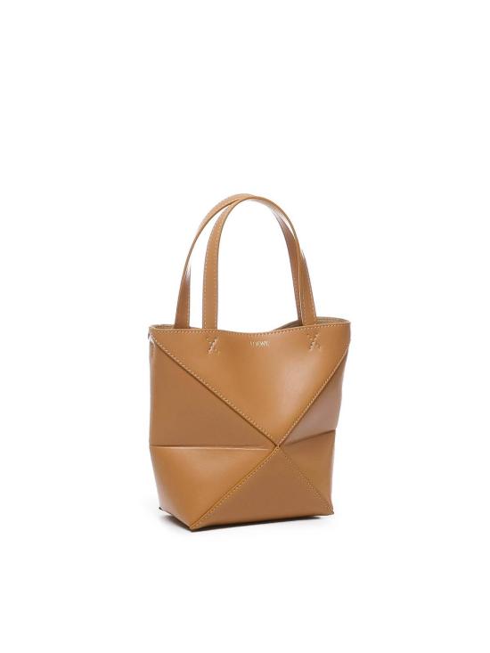  로에베 샤이니 카프스킨 미니 퍼즐 폴드 토트백  A657V25X012586 Camel - LOEWE