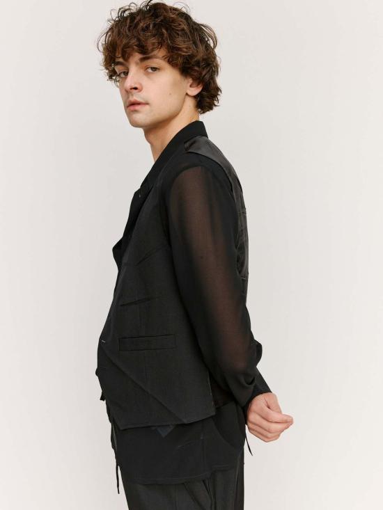  MM6 메종마르지엘라 베스트 Mm6 메종 마르지엘라 크리즈드 웨이스트코트 - MM6 MAISON MARGIELA