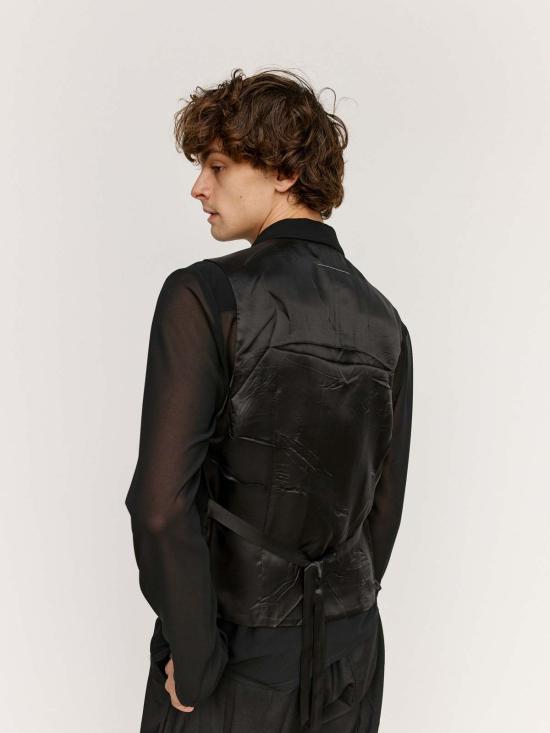  MM6 메종마르지엘라 베스트 Mm6 메종 마르지엘라 크리즈드 웨이스트코트 - MM6 MAISON MARGIELA