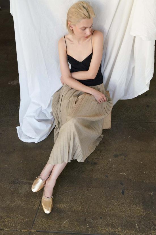  어바웃 아리안느 뮬/슬리퍼 Arianne Mila Ballet Flat Gold에 대한 정보 - ABOUT ARIANNE