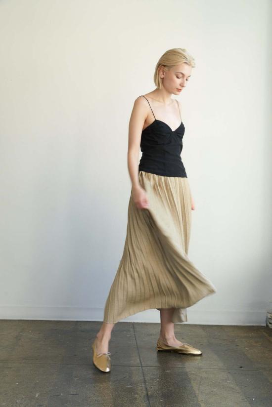  어바웃 아리안느 뮬/슬리퍼 Arianne Mila Ballet Flat Gold에 대한 정보 - ABOUT ARIANNE