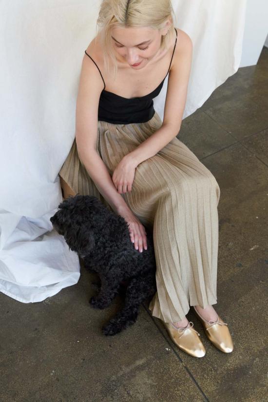  어바웃 아리안느 뮬/슬리퍼 Arianne Mila Ballet Flat Gold에 대한 정보 - ABOUT ARIANNE