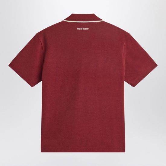 25SS 아디다스 X 웨일즈 보너 폴로 티셔츠 JW1122CO CB BURGUNDY - ADIDAS X WALES BONNER