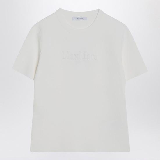 25FW 막스마라 반팔 티셔츠 ADELIOCO 001 WHITE